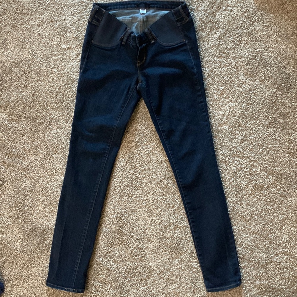 Old Navy Maternity Size 6 Long Skinny Jeans with side Panel